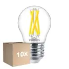 Confezione Multipack 10x Philips MASTER LED E27 Sferica Filamento Chiara 5.9W 806lm - 922-927 Dim To Warm | Miglior Resa Cromatica - Dimmerabile - Sostitutiva 60W