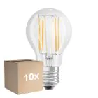 Confezione Multipack 10x Ledvance Classic LED E27 Pera Filamento Chiara 7.5W 1055lm - 940 Bianco Freddo | Miglior Resa Cromatica - Dimmerabile - Sostitutiva 75W